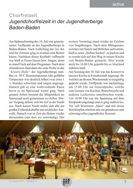 die zeitschrift der jugend des bezirks freudenstadt - Jugend-fds.de