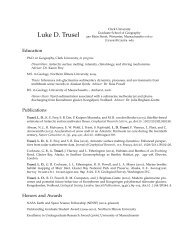 Luke D. Trusel: Curriculum Vitae - Clark University