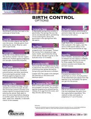 Birth Control Options - Windsor Essex County Health Unit