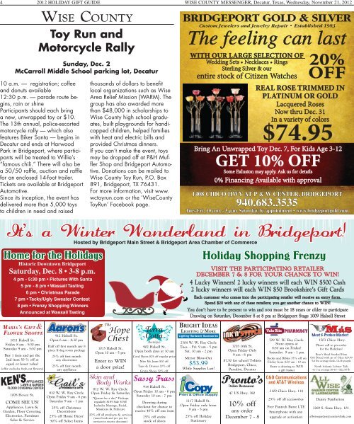 Holiday Gift Guide 2012 - Wise County Messenger