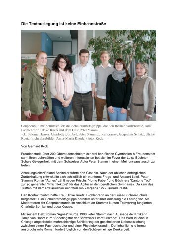 Pressebericht - Luise-BÃ¼chner-Schule