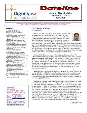 DUSA Dateline Jun08 - Dignity USA