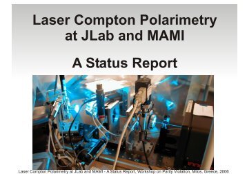 Laser Compton Polarimetry at JLab and MAMI A Status Report - IASA