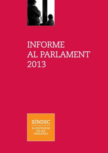 Informe al Parlament 2013 _Sindic