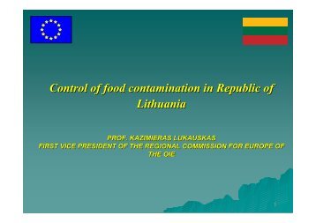Control of food contamination in Republic of Lithuania - Anmvi