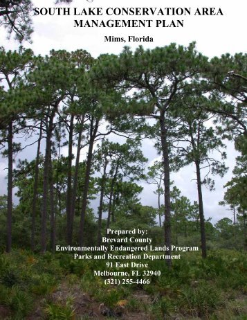 south lake conservation area management plan - Brevard County