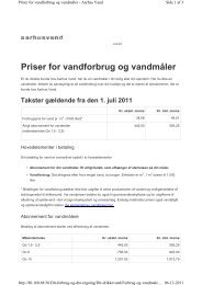 Priser for vandforbrug og vandmÃ¥ler - Aarhus Vand
