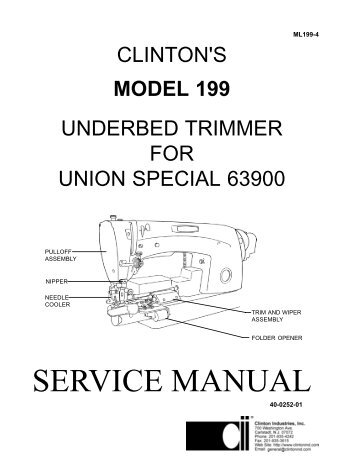 service manual - Superior Sewing Machine and Supply Corp.