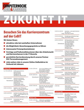 Besuchen Sie das Karrierezentrum auf der Cebit