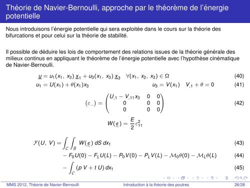 Introduction Ã  la thÃ©orie des poutres - mms2 - MINES ParisTech