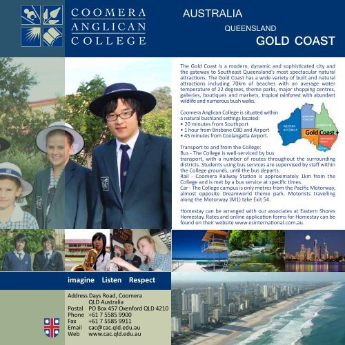 International Students Brochure Coomera Anglican College