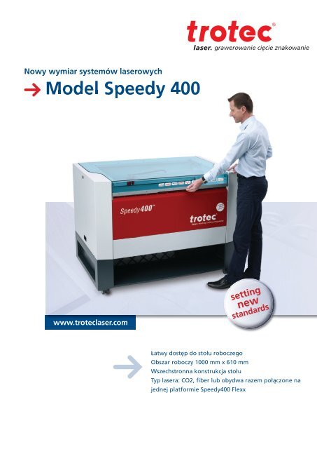 Model Speedy 400 - Trotec Laser