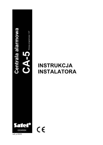 CA-5 instrukcja instalatora - Satel