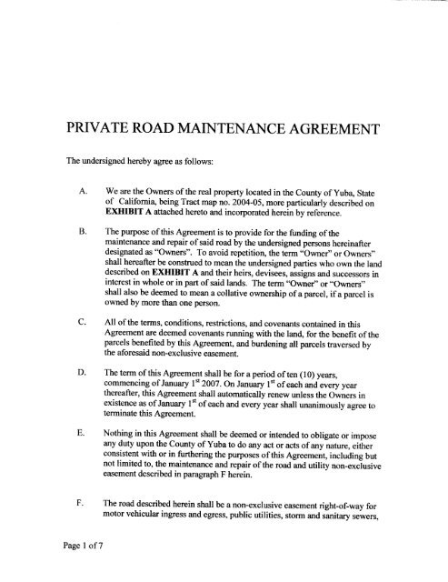 Private Agreement