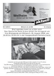 Blut spenden kann so schÃƒÂ¶n sein! - Gemeinde Weilheim / Baden