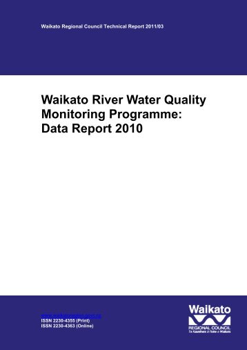 Waikato River Water Quality Monitoring Programme: Data Report 2010