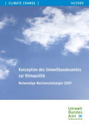 Konzeption des Umweltbundesamtes zur Klimapolitik