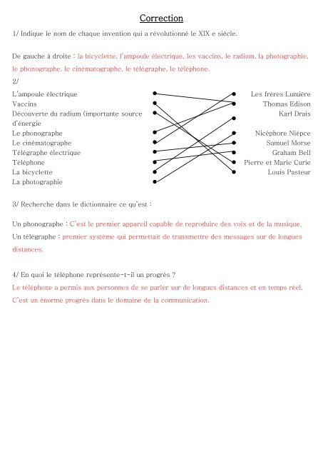 Une rÃ©volution du XIX e siÃ¨cle : Les progrÃ¨s ... - Pass Education