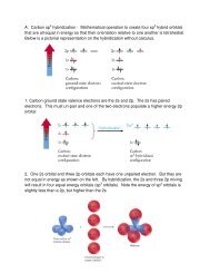 A. Carbon sp3 hybridization - Mathematical operation to create four ...