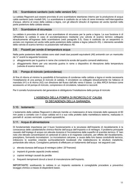 LIBRETTO IMPIANTO CALDAIA SCARICA