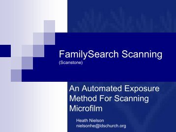 FamilySearch Scanning