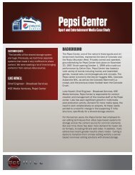 Pepsi Center Case Study 1.10.11