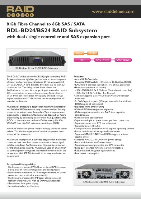 RDL-BD24/BS24 RAID Subsystem - RAIDdeluxe