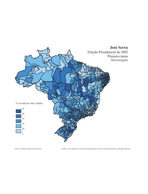 a geografia do voto nas eleições presidenciais do brasil