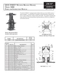 Manual for Multiple bracket holder - Ziamatic Corp