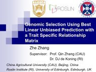Genomic Selection Using Best Linear Unbiased Prediction with a ...