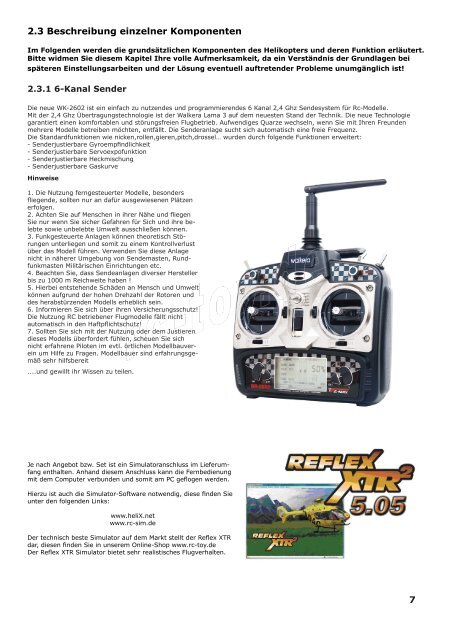 Bedienungsanleitung Walkera 4G6 - RC-Toy