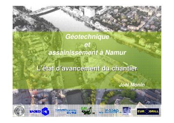 Géotechnique et assainissement à Namur L'état d ... - sbgimr