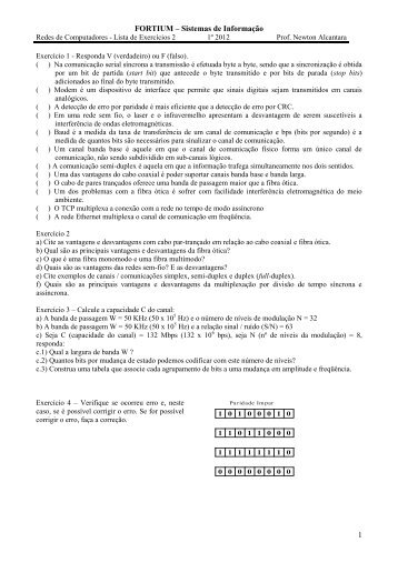 ExercÃ­cio 1 - Responda V (verdadeiro) ou F (falso)