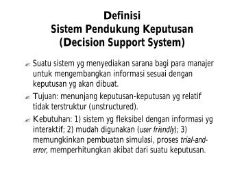 Definisi Sistem Pendukung Keputusan - Kumoro.staff.ugm.ac.id