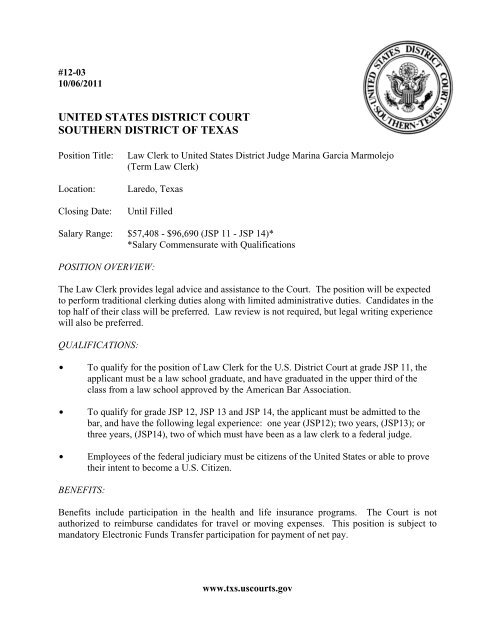 United states district court southern district of texas