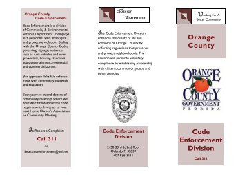 Code Enforcement Brochure - OrangeCountyFl.net
