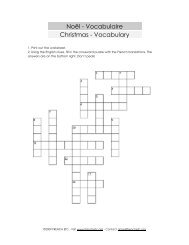 Christmas (crossword puzzle) - French Etc