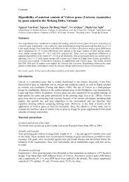 Digestibility of the nutrient contents in Vetiver grass - MEKARN ...