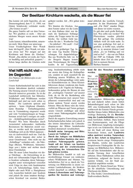 Beelitzer Nachrichten - November 2014