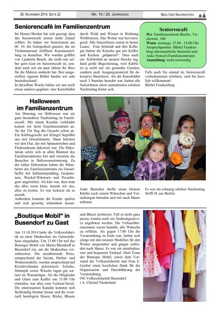 Beelitzer Nachrichten - November 2014