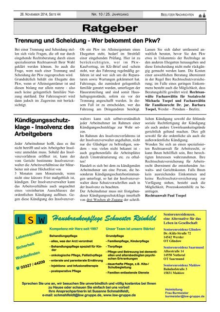 Beelitzer Nachrichten - November 2014