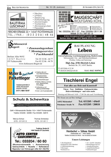 Beelitzer Nachrichten - November 2014