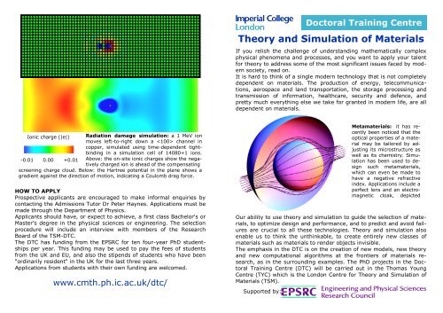 Theory and Simulation of Materials