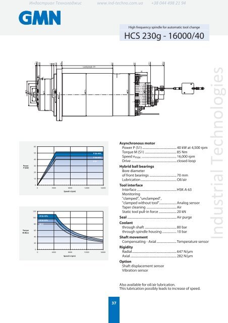 High frequency spindles for automatic tool change GMN - Industrial ...