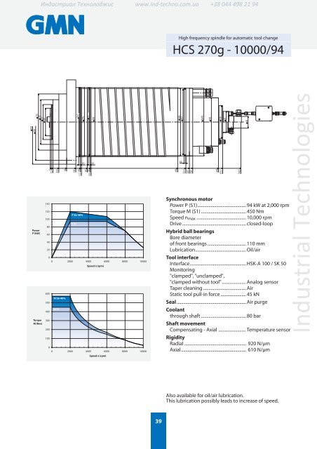 High frequency spindles for automatic tool change GMN - Industrial ...