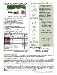 wellness pass - City of Welland