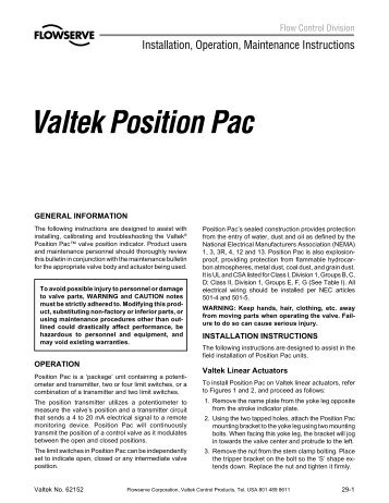 Valtek Position Pac.pdf - PRO-QUIP
