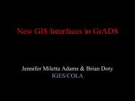 New GIS Interfaces in GrADS