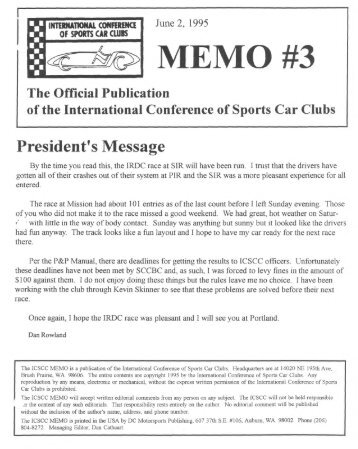 1995 Memo #3