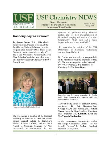 USF Chemistry NEWS - Chemistry - University of South Florida